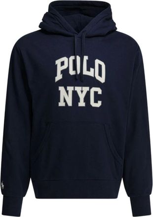 Polo Ralph Lauren Hoodies & sweatvesten, Heren, Blauw, XL, Katoen, Fleece Graphic Hoodie