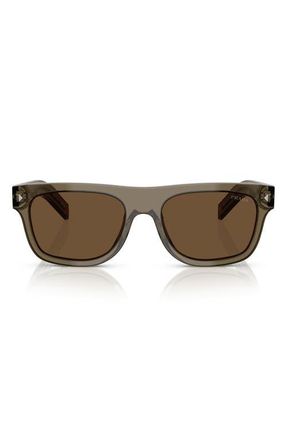 Prada 55mm Pillow Sunglasses in Dark Brown at Nordstrom
