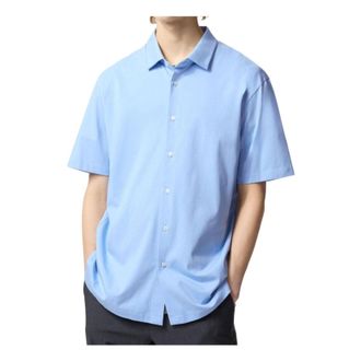 Uniqlo AIRism Shirt-Style Polo Shirt Blue 475370-62