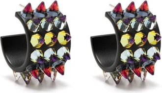 Amina Muaddi Earrings, female, Multicolor, Size: ONE SIZE Small Karma Hoop Earrings