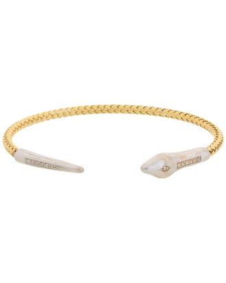 Meshmerise 18K Rose Gold Vermeil 0.12 Ct. Tw. Diamond Mesh Bangle