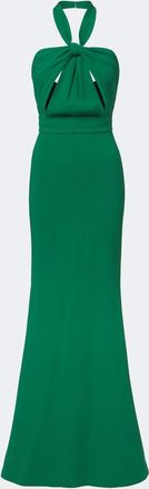 Elie Saab Cr&ecirc;pe halterneck gown