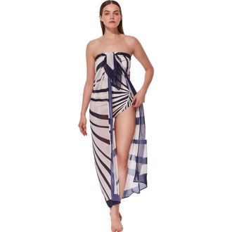 Gottex Desert Queen Pareo Cover-Up in Smoke-Cream at Nordstrom