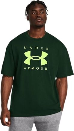 Under Armour Heren Logo Zwaargewicht Los T-shirt (Groen)