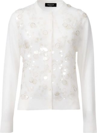 Fabiana Filippi Cardigan con paillettes - Bianco