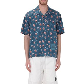 C.P. Company C.p. Company, Overhemden, Heren, Blauw, M, Katoen, Short Sleeve Shirt