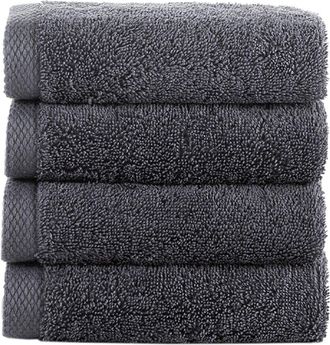 Brooks Brothers Solid Signature 4Pc Wash Towels