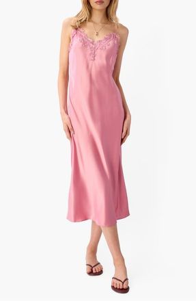 Cami NYC Isabeau Midi Slip Dress in Rosebud at Nordstrom, Size Xx-Small
