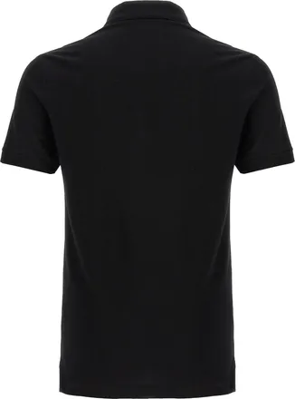 Dolce & Gabbana Gold Bee-Embroidered Piquet Polo - Black