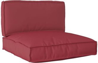 vidaXL Pallet Cushion Set 2 pcs Wine red 80 x 80 x 12 cm Oxford fabric Vidaxl
