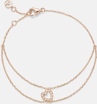 Repossi Letters 18kt rose gold bracelet with diamonds