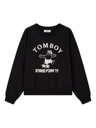 TOMBOY crew neck sweatshirt - women - Cotton/Polyester - OS - Black