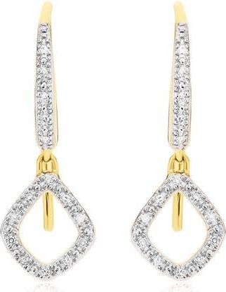 Monica Vinader Riva Mini Kite Diamond Pav&eacute; Drop Earrings in Yellow Gold/Diamond at Nordstrom Rack
