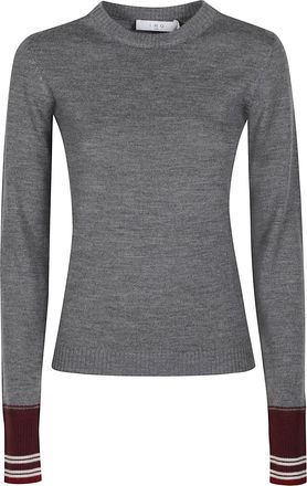 Iro Grey Muse Fitted Merino Wool Sweater