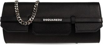 Dsquared2 Tassen, Dames, Zwart, ONE Size, Leer, Twin Leren Clutch