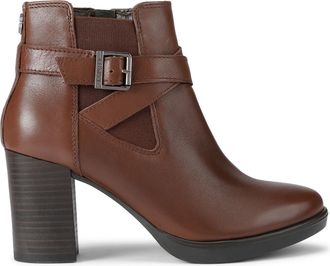 Carvela Womens Leather Silver Ankle Wide Fit Boots - Brown - Size UK 5