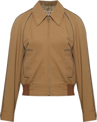 Marni Jassen, Dames, Bruin, S, Wol, Wool Bomber Jacket