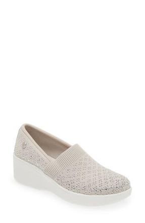 Skechers x Martha Stewart Pier Lite Reflection Wedge Slip-On Sneaker in Light Gray/Silver at Nordstrom Rack, Size 9