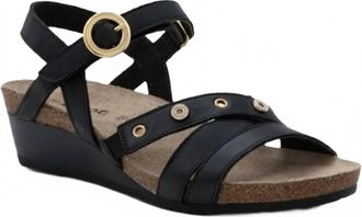Naot Womens Sparkle Wedge Sandal In Jet Black