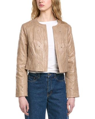 Joseph Ribkoff Quilted Faux Leather Jacket