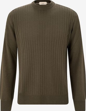 Aur&eacute;lien Gerippter Rundhals-Pullover aus Jersey City Crew