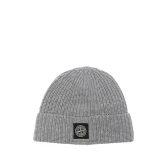Stone Island Logo-patch Ribbed-knit Beanie Hat
