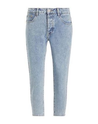 8 by YOOX BLEACHED TAPERED DENIM PANTS