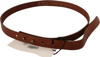 Costume National Womens Brown Leather Silver Fastening Belt
