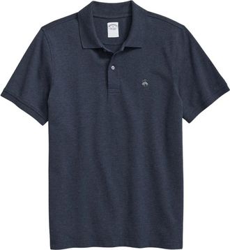 Brooks Brothers Gouden Fleece Stretch Katoen Piqu&eacute; Polo - Heren - Polos - Blauw - M - Katoen - Tops