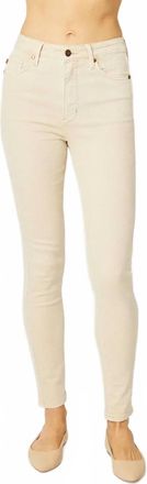 Judy Blue High Waisted Tummy Control Skinny Jeans In Bone