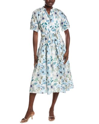 Gracia Floral Print Midi Shirtdress