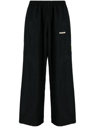 Barrow embroidered-logo motif-zip track pants - Black
