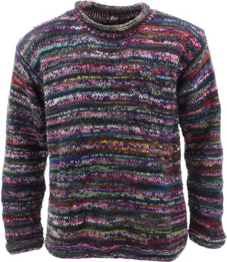 Loud Elephant Chunky Wool Knit Jumper Space Dye - SD Purple Mix (XX-Large)