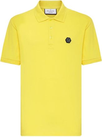 Philipp Plein Slim Fit Polo Shirt Skull&Bones - Heren - Polos - Geel - XL - Katoen - Tops