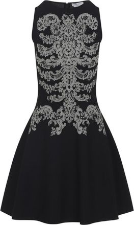 Alexander McQueen Black Round Neck Mini Dress