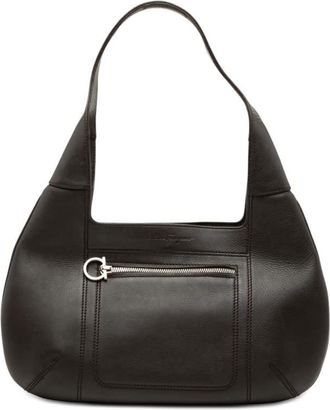 Ferragamo Pre-owned Ferragamo Calfskin Gancini Hobo Ladies BZ66U6KOVIZ1FO93