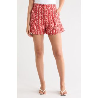 Dress To Wave Print Shorts in Red Atlantica at Nordstrom Rack, Size Xx-Small
