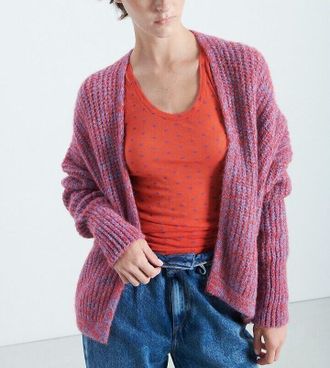 American Vintage Kort vest met lange mouwen in getwijnd tricot, EAST