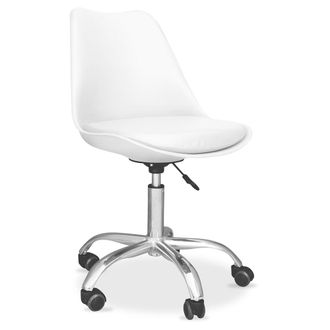 OEM Sedia Da Ufficio Con Ruote - Sedia Da Scrivania Girevole - Tulip Bianco