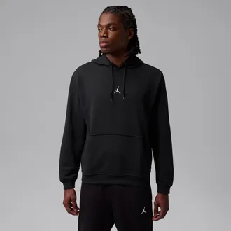 Nike Jordan Mens Jordan Sport Crossover Dri-FIT Fleece Pullover Hoodie in Black | IM7656-010