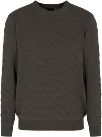 A|X Armani Exchange Trui met ronde hals - Heren - Ronde hals truien - Groen - L - Wol - Truien & Vesten