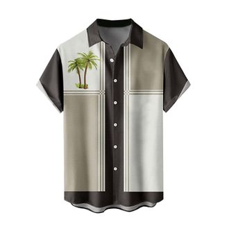 Generic Shirt Men Shirts Retro Corduroy Button Up Shirt Mens Short Sleeve Button Down Shirts Mens Short Sleeve Shirts Button Up Shirt Beach Wear Mens Linen Sh