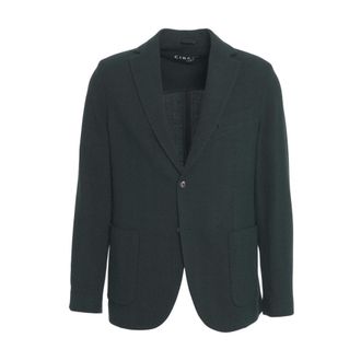Circolo 1901 Green Blazer Elegant Fit Button Closure