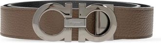 Ferragamo Gancini Reversible Belt - Heren - Riemen - Bruin - 95 CM - Leer - Accessoires