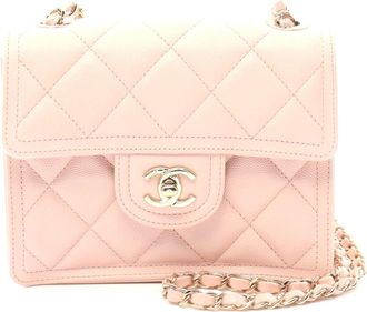 Chanel Matelasse Caviar Skin Shoulder Bag Pink