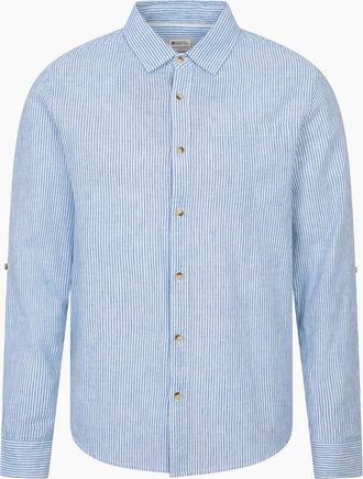 Mountain Warehouse Mens Mountain Warehouse Mens Lowe Stripe Shirt - Blue - Size: 40/Regular