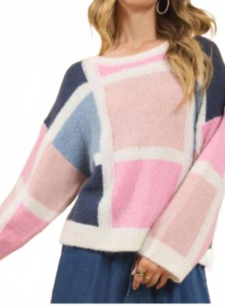 Sadie & Sage Womens Candy Sweater Top In Multi