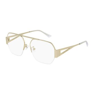 Bottega Veneta BV1067O003 Square Semi-Rim Eyeglasses - Gold