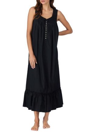 Eileen West Ballet Sleeveless Cotton Nightgown in Black at Nordstrom, Size X-Small