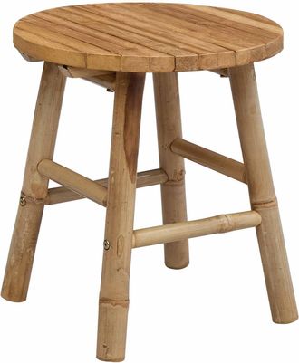 vidaXL Taburete De Jard&iacute;n Natural &Oslash; 38 X 42 Cm Bamb&uacute; Vidaxl